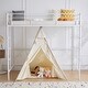 preview thumbnail 34 of 43, Twin Size Metal Loft Bed With Safety Guardrails & 2 Built-In Ladders, Loft Bunk Bed Frame For Teens Juniors Adults