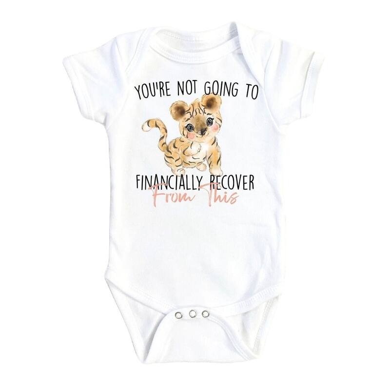 Tiger Finance - Baby Boy Girl Clothes Infant Bodysuit Funny Cute Newborn - White - Newborn
