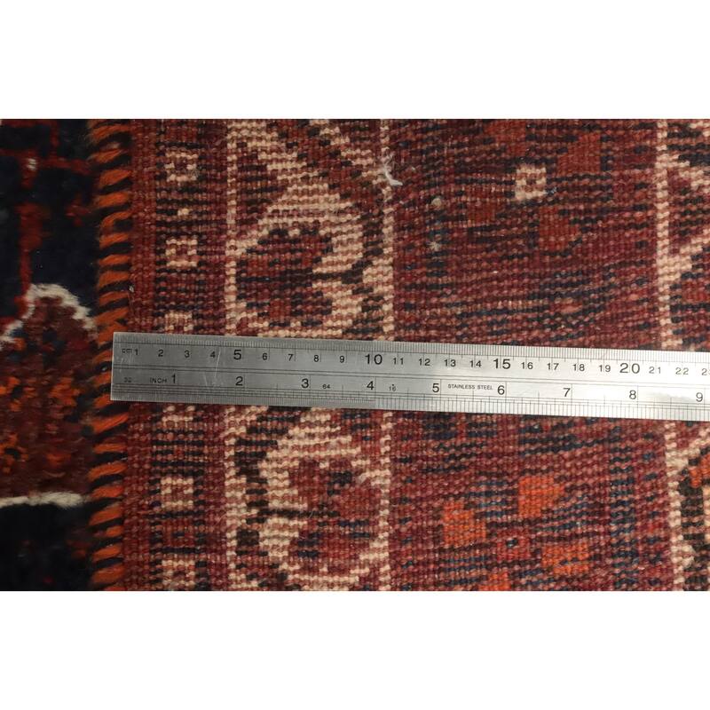 Hand Knotted Oriental 100% Wool Carpet Traditional Tribal Oranges & Rust Shiraz Area Rug - 10' 5'' X 7' 3''