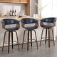 preview thumbnail 6 of 186, 26"/29" Faux Leather Swivel Bar Stools, Wood Counter Stool