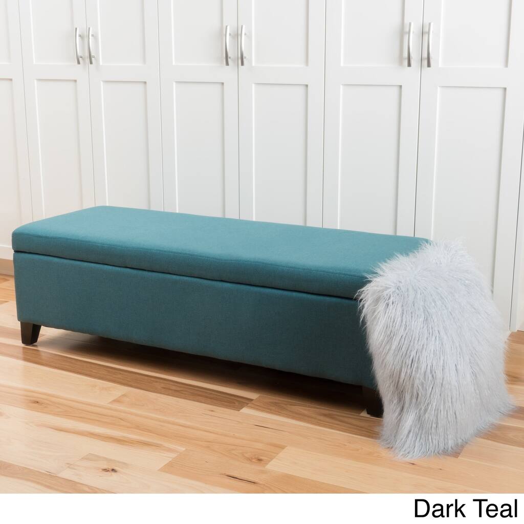 Gable Fabric Storage Ottoman by Christopher Knight Home