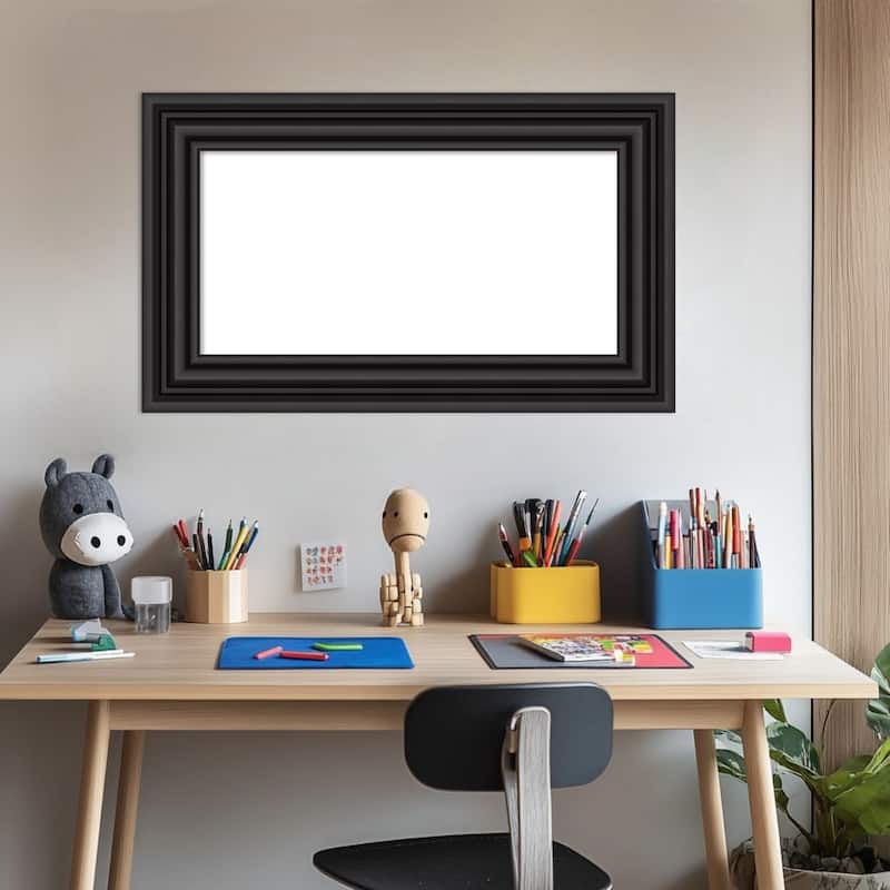 Amanti Art Colonial Black Framed Dry Erase Magnetic Board