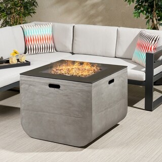 Adio Outdoor Modern Square Fire Pit by Christopher Knight Home - 40.00" W x 20.00" L x 24.00" H