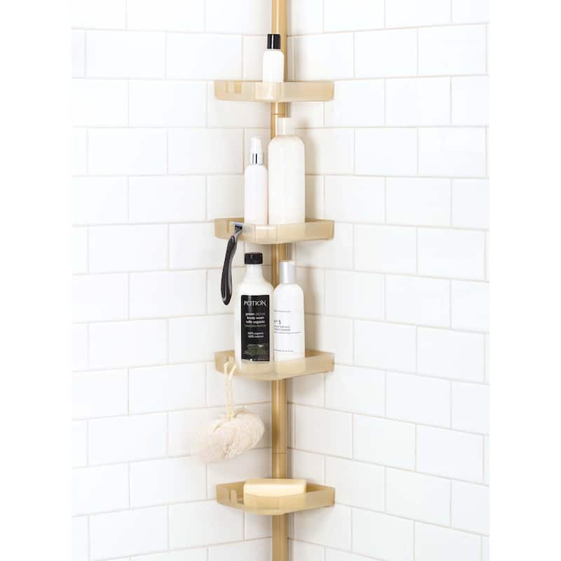 Bath Bliss 4 Tier Tension Corner Shower Organizer Caddy