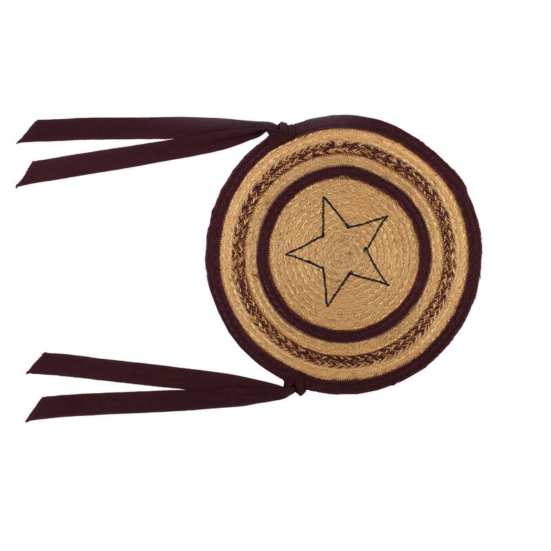 Potomac Jute Applique Star Chair Pad Set of 6