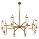 preview thumbnail 1 of 2, Quorum International 6015-8 Whitmire 8 Light 44" Wide Chandelier with Brushed Brass
