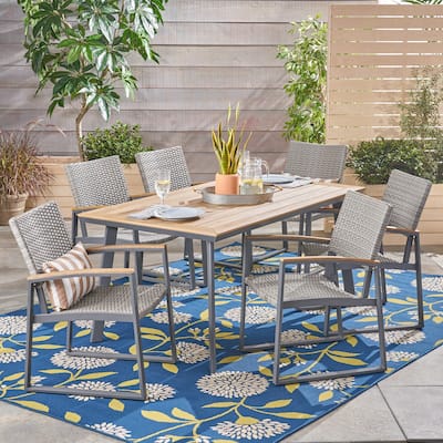 Leeds Aluminum 7-piece Dining Set by Christopher Knight Home