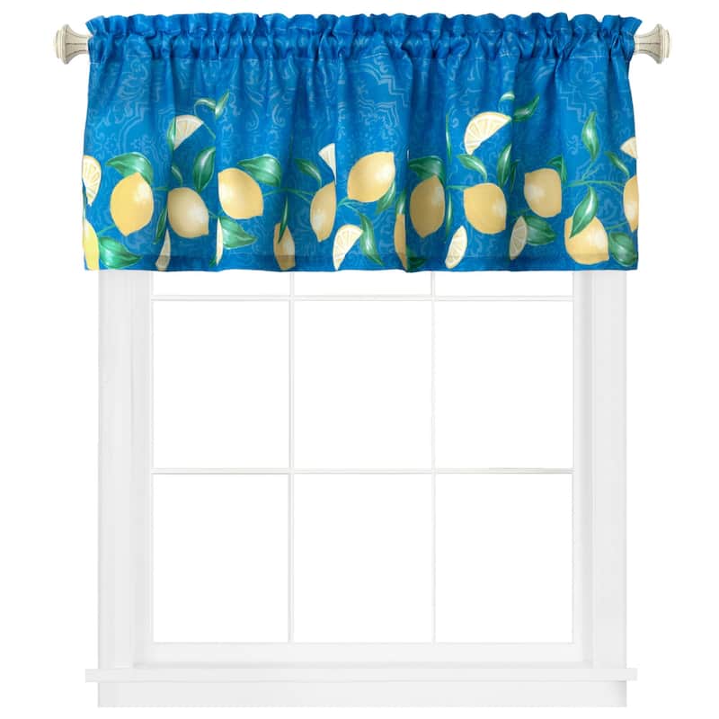 Mediterranean Zest Kitchen Valance - 60"W x 15"L - 60"W x 15"L