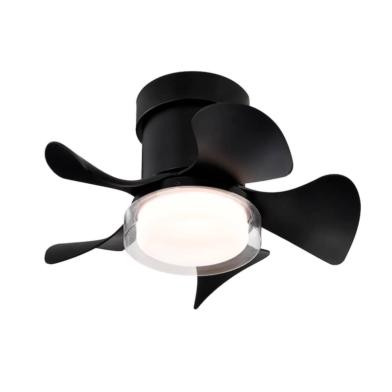 21 inch Flush Mount Ceiling Fan with Light and Remote Control, 6 Speed Reversible DC Motor, LED Ceiling Fan Lighting