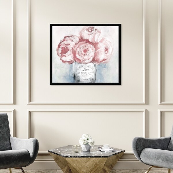 Shop Oliver Gal Peony Jam Floral And Botanical Framed Wall Art Prints Florals Pink Gray On Sale Overstock 31287802