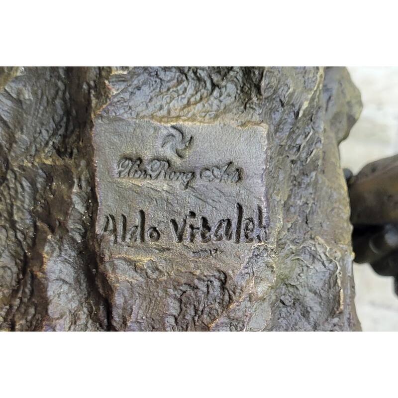 Michael Jackson Limited Edition Bronze Metal Sculpture King Of Pop By Aldo Vitaleh