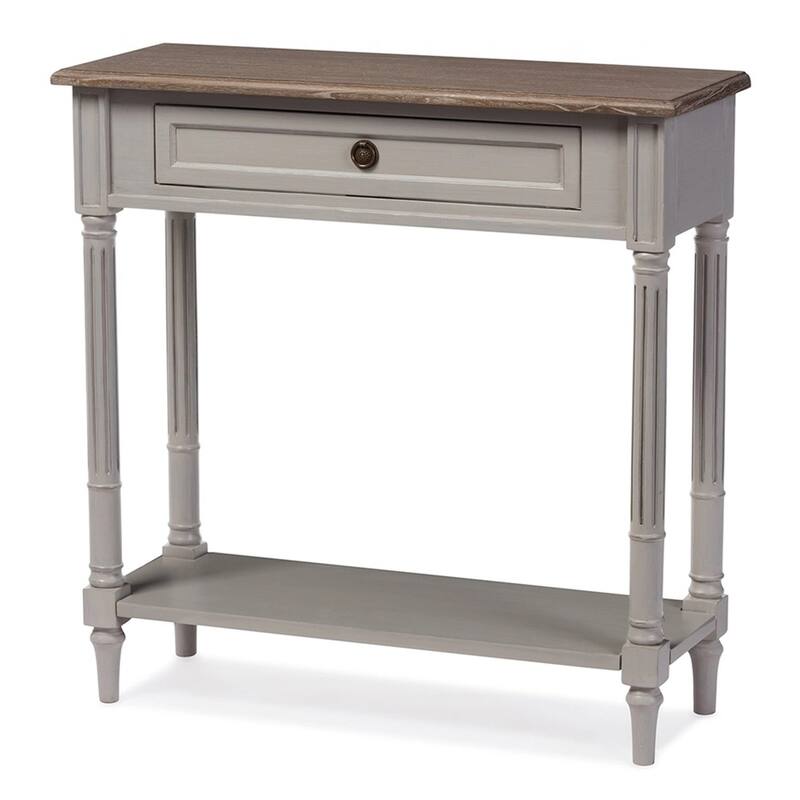 Baxton Studio Edouard French Provincial Distressed Console Table