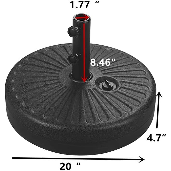 Ainfox 7.5ft Patio Umbrella with Base Outdoor Umbrella