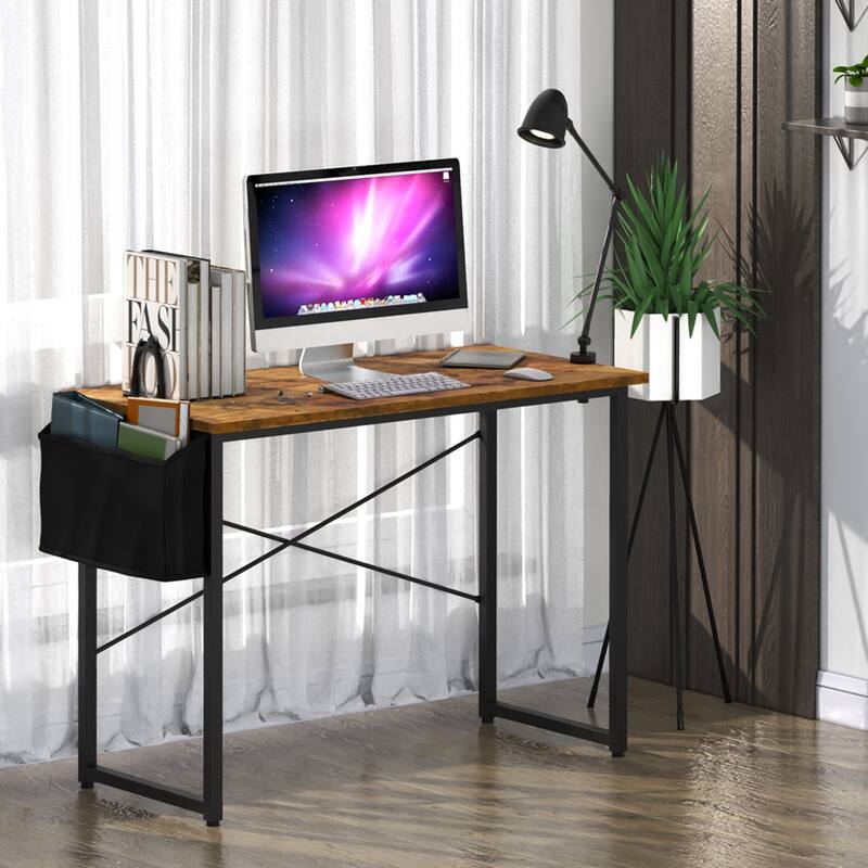 Gymax Modern Computer Desk 40''/47'' Study Writing Table w/ Storage