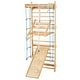 preview thumbnail 6 of 10, Natural Pine Wood 15-Level Ladder Wall Gym Set with Rings - 31.5” L x 22.83” W x 84.65” H