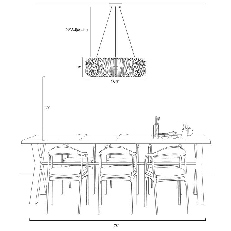 Modern 6-Light Crystal Drum Chandelier for Dining Living Room - D 28.3" x H 69" Max