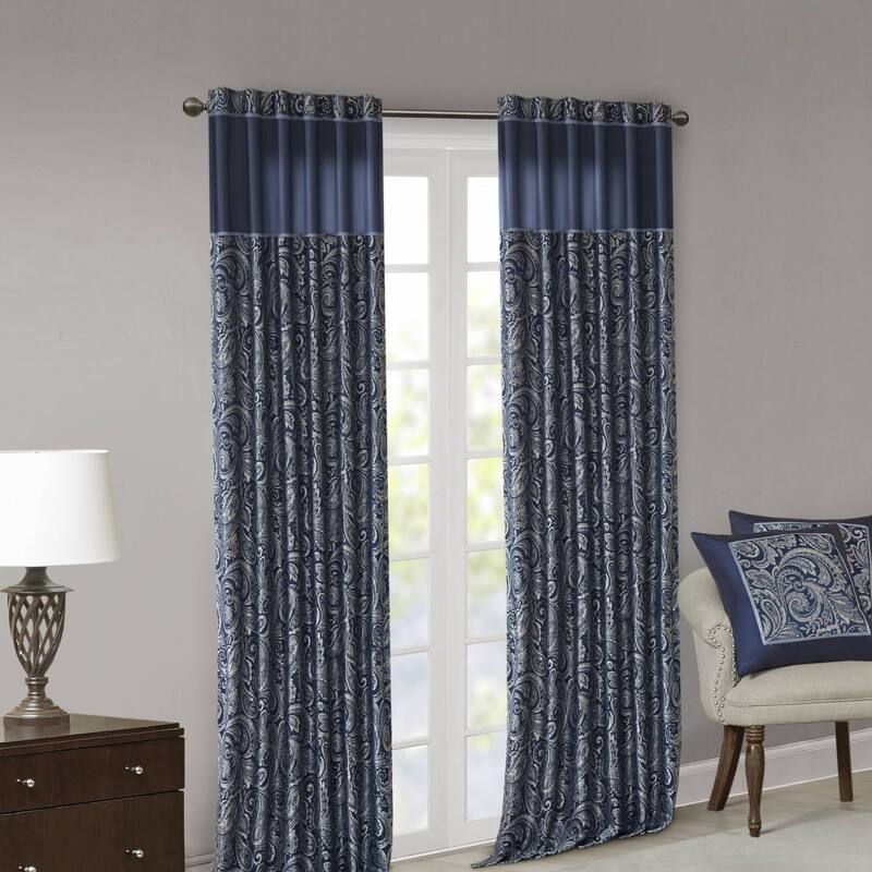Madison Park Whitman Jacquard Curtain Panel Pair
