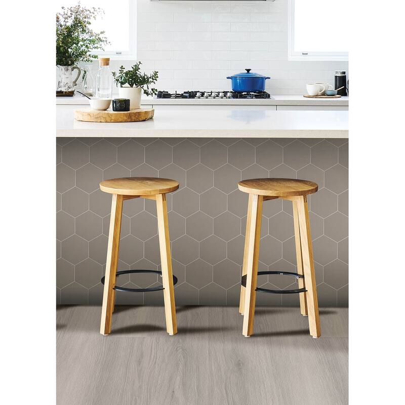 Hexagon Beige Peel and Stick Luxury Wall Tiles