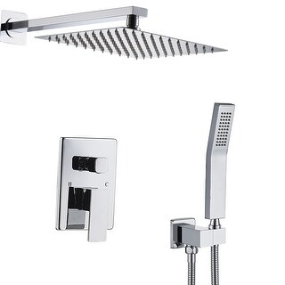 Bathroom Shower Sets Chrome Finish Shower Faucet With Handheld Widespread Use 