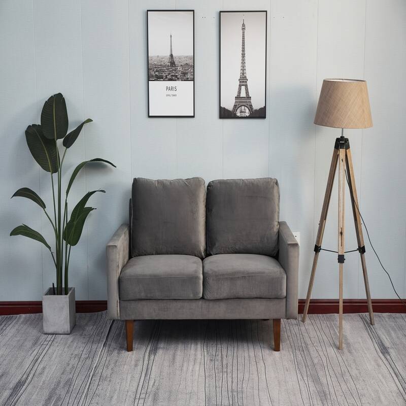 Luxury Sofa, Plush Microfiber, High-Density Foam Comfort