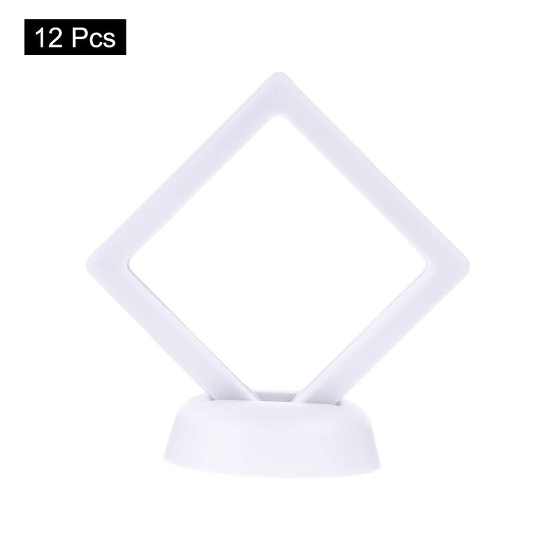 12 Pcs 3D Floating Display Case, Display Holder PE Jewelry Storage Box