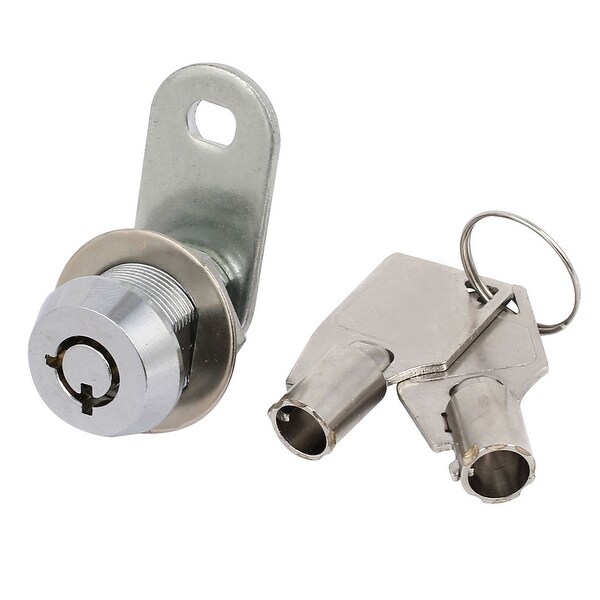 19mm Dia Drawer Cabinet Metal Cylinder Security Cam Lock w 2 Iron Keys ...