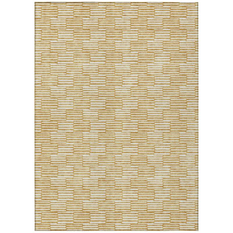 HomeRoots Geometric Transitional Rectangle Outdoor Rug