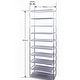 preview thumbnail 10 of 11, 10 Tiers Portabl Storage Closet Organizer Shoe Rack Cover 3 Colors