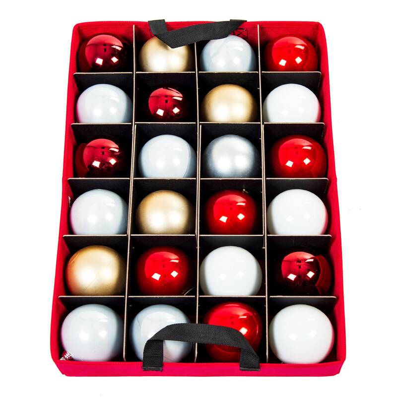 48 (3 in.) Christmas Ornament Storage Box with Dividers