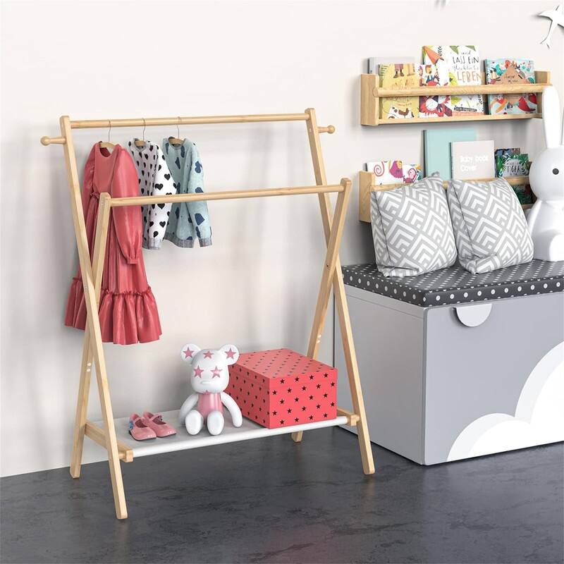 Small Clothes Rack for Toddler Pets - 17.32"D x 31.1"W x 41.33"H