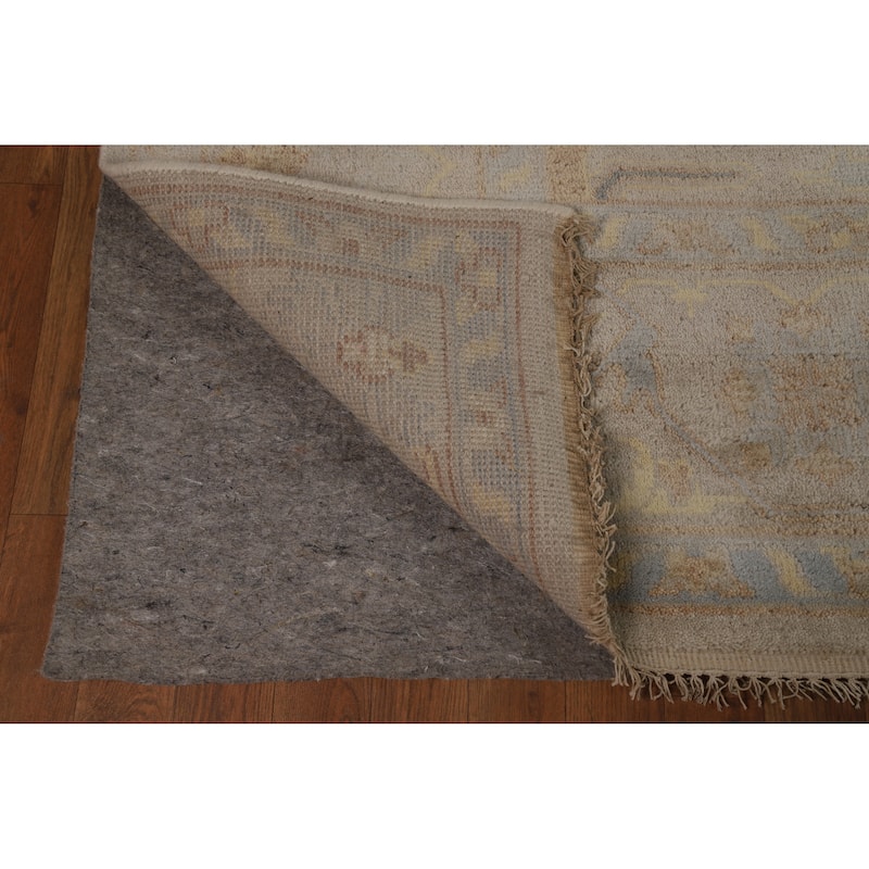 Earth Tone Camel Oushak Indian Area Rug Handmade Wool Carpet - 8'0" x 9'10"