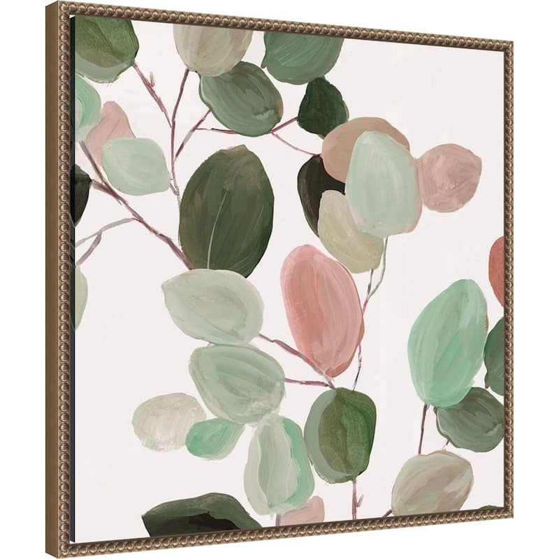 Floral Symphony in Soft Hues by PI Studio Framed Canvas Wall Art Print