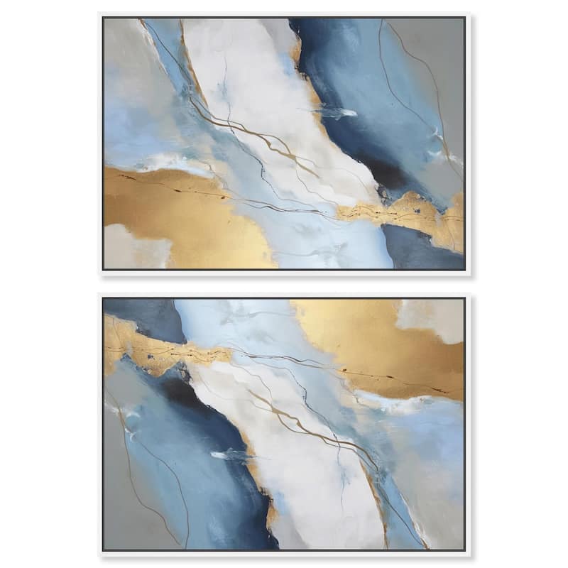 Tonal Strata Canvas by Art Remedy - 12" x 12" - Silver