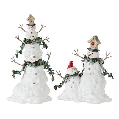 Terracotta Snowman (Set of 2)