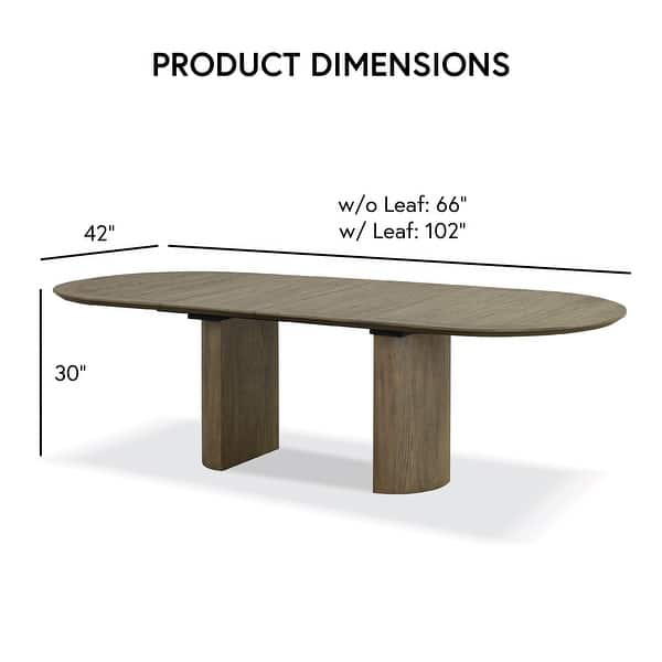 Furniture of America Lenn Modern Farmhouse Oak 102-inch Wood Extendable Dining Table