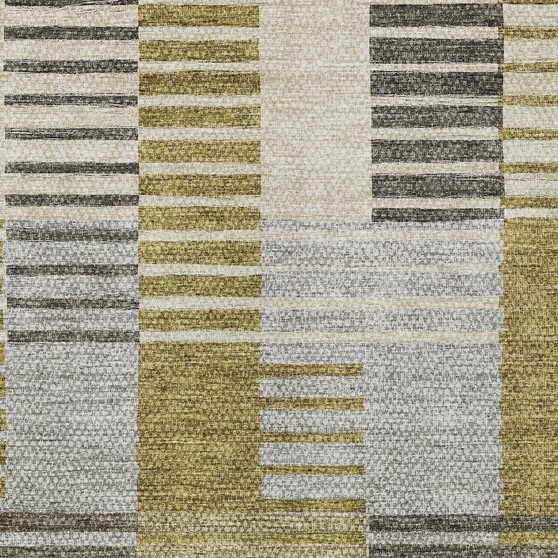 HomeRoots Striped Transitional Rectangle Outdoor Rug