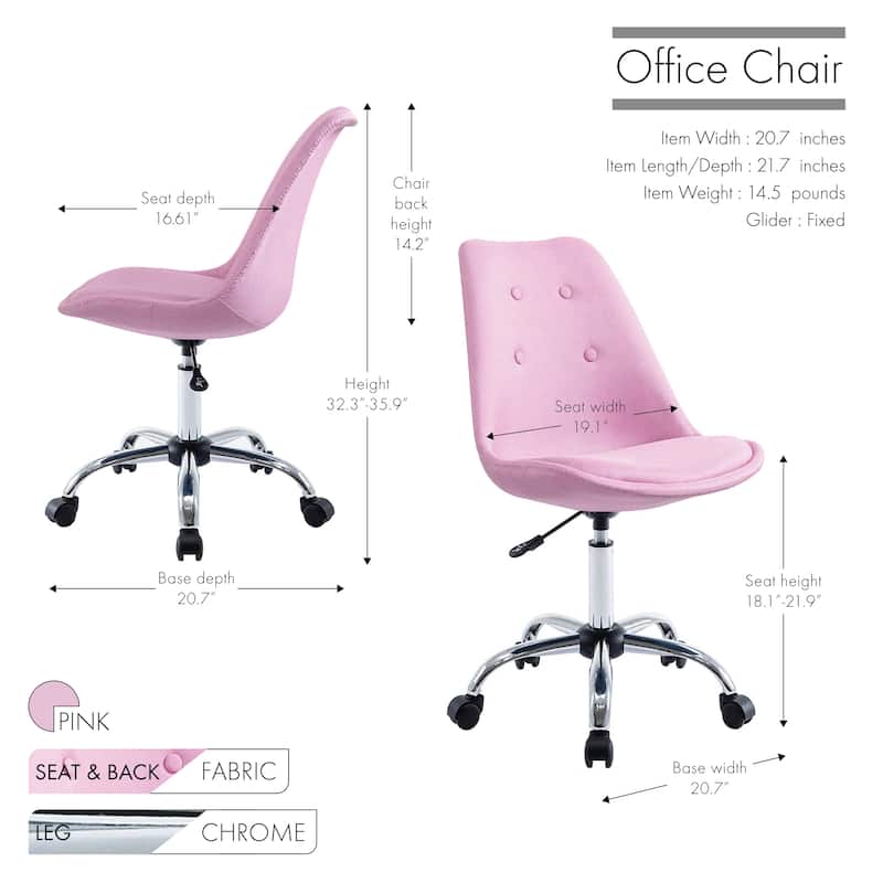 Porthos Swiveling Upholstered Home Office Chair