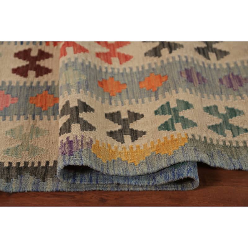 Southwestern Style Kilim Oriental Area Rug Flatweave Wool Carpet - 8'1"x 11'5"