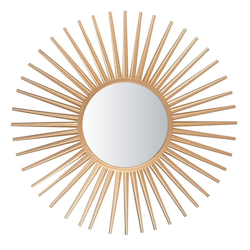 SAFAVIEH Kierra 36-inch Gold Sunburst Round Mirror - 36" W x 1" L x 36" H - 36Wx1Dx36H