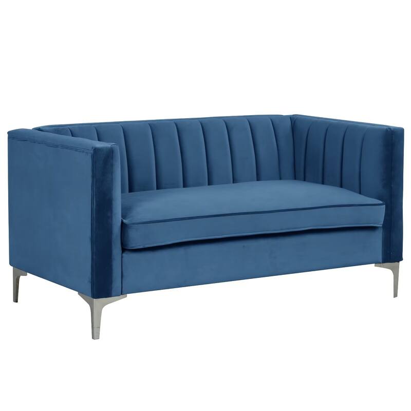 Morden Fort Upholstered Accent Living Room Loveseat - Blue