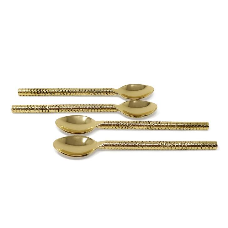 Gold Dessert Spoons/Forks, Set of 4 - Spoons