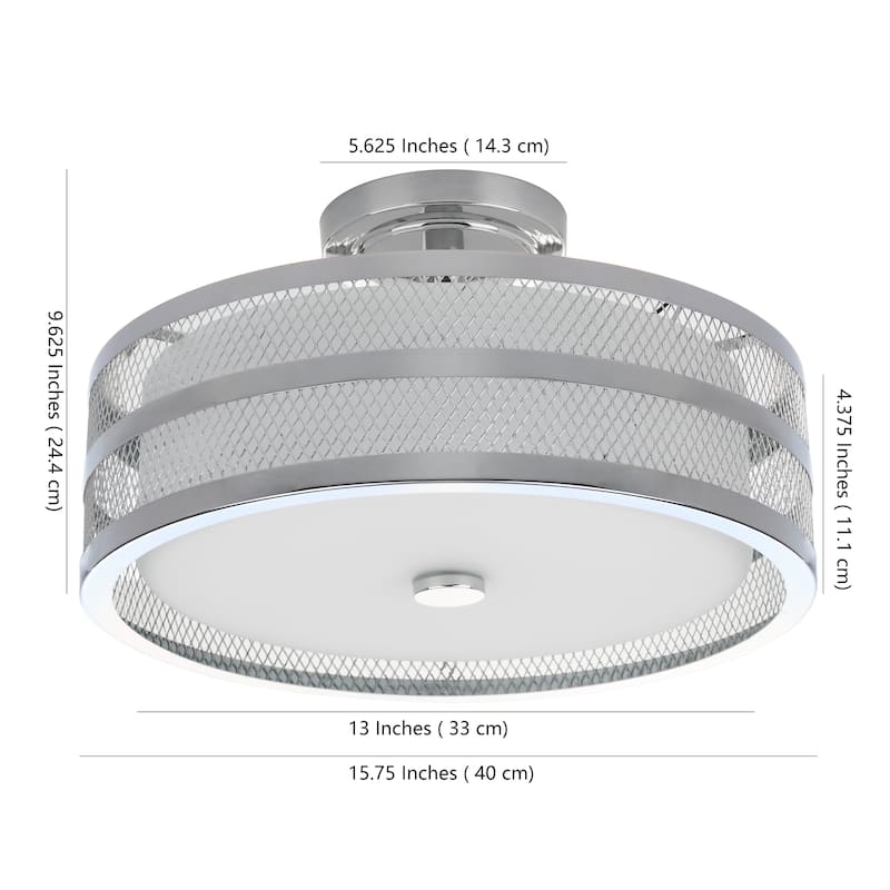 SAFAVIEH Lighting Latasha 3-Light Veil Gold Ceiling Light - 15.75"x15.75 x9.625 - 16Wx16Dx10H