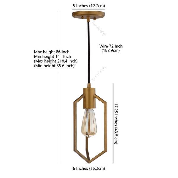 Shop Black Friday Deals On Safavieh Lighting Eastwood Adjustable 1 Light Edison Bulb Gold Pendant 6 X6 X14 86 Overstock 19459362