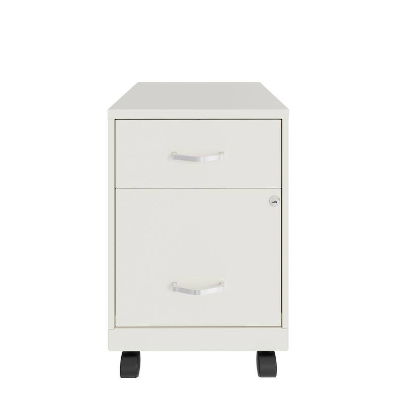 Space Solutions 18" Deep 2 Drawer Letter Width Mobile Vertical File Cabinet with Accessory Drawer