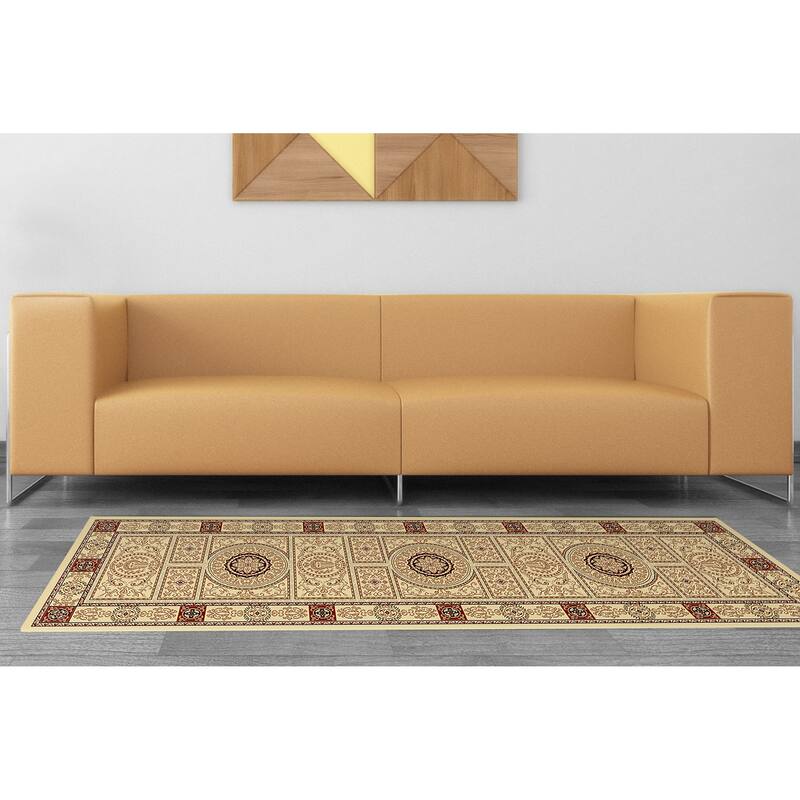 Dynamic Rugs Legacy Traditional Area Rug - 2'2 X 7'7 - Ivory