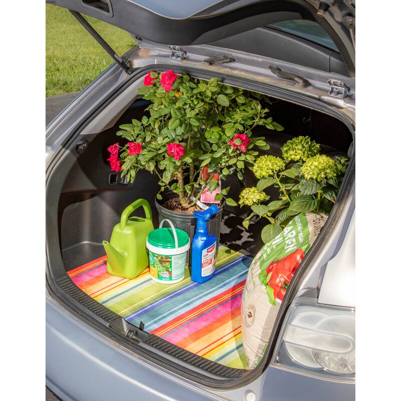 26 in. x 42 in. Multicolor Stripe Layering Door Mat