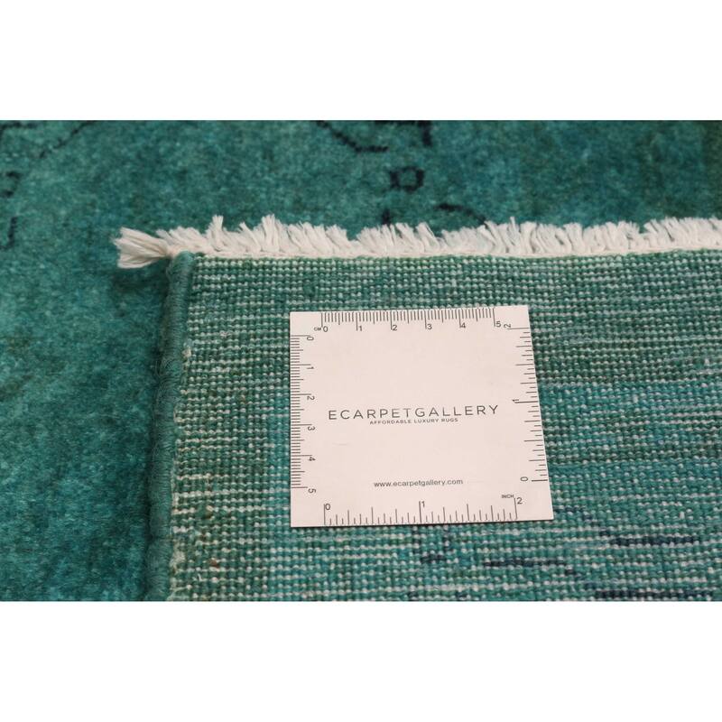 ECARPETGALLERY Hand-knotted Vibrance Teal Wool Rug - 8'0 x 9'8