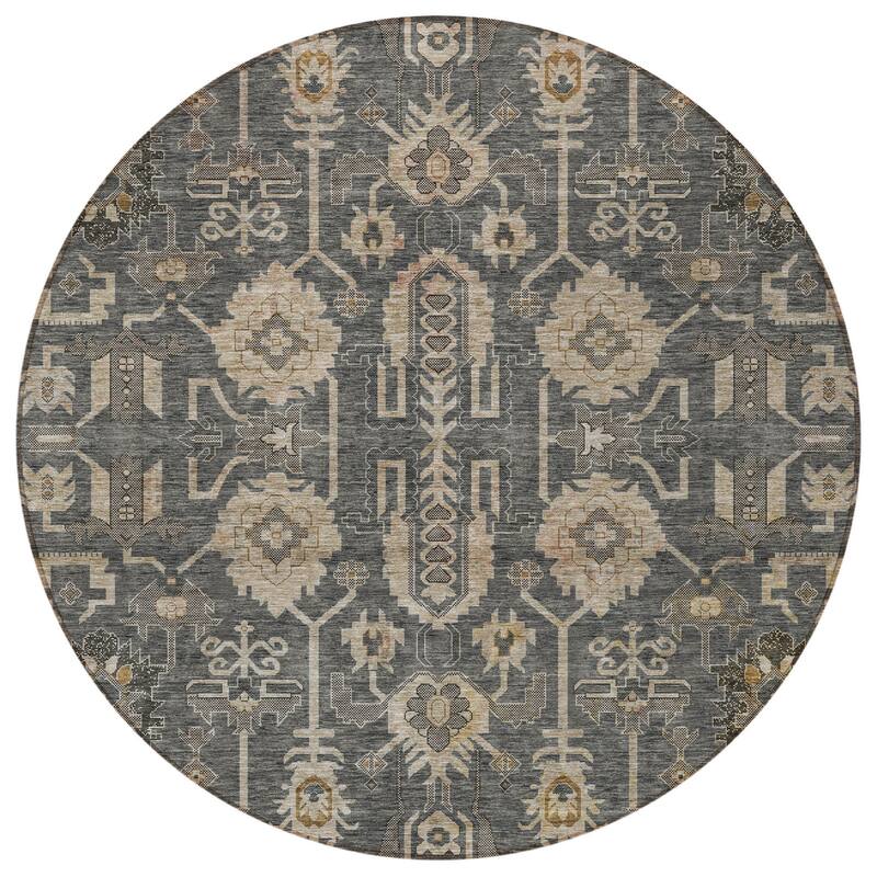 HomeRoots Oriental Traditional Rectangle Outdoor Rug