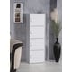preview thumbnail 2 of 2, Hodedah Home Decorative 4-Shelf, 4-Door Bookcase - White - 11.8"Lx15.9"Wx47.4"H