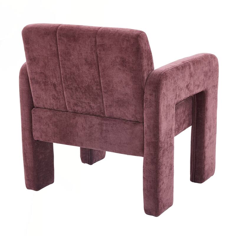 Modern Minimalist Casual Single Armchair Living Room, Bedroom, Office Area Upholstered Chair Comfortable Padded Armchair